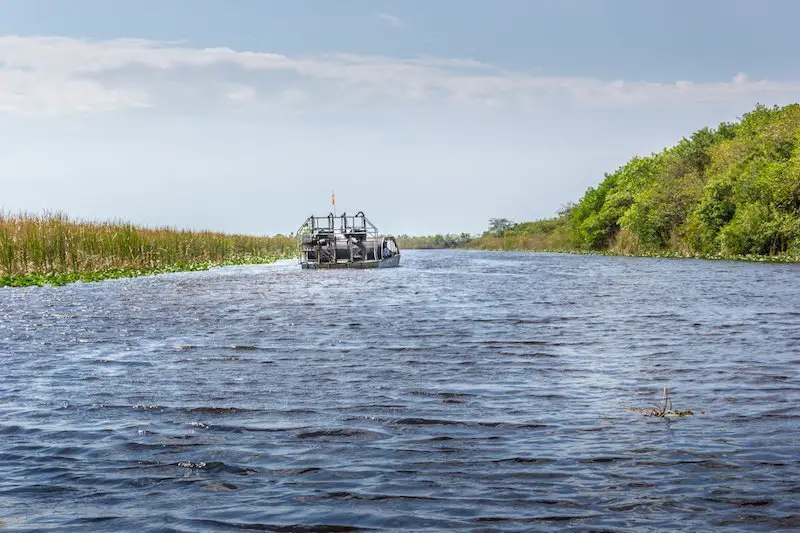 airboat on a river in central florida