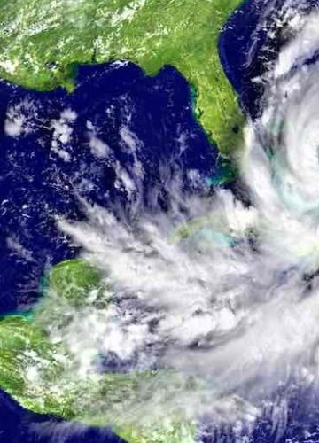 Hurricane in Central Florida Satellite Map