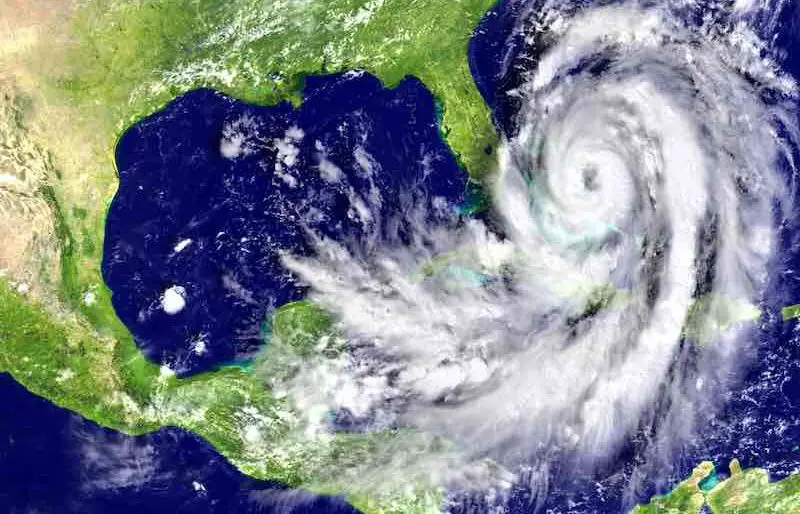 Hurricane in Central Florida Satellite Map