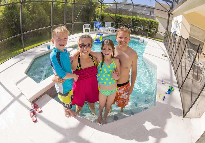 Family living in an Orlando neighborhood home