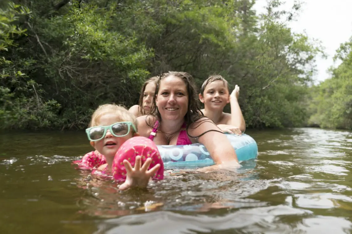 swimming in lake in florida